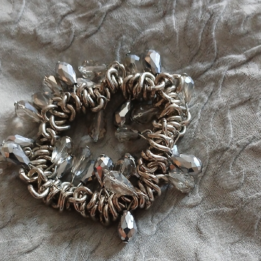 Elegant Silver Crystal Bracelet